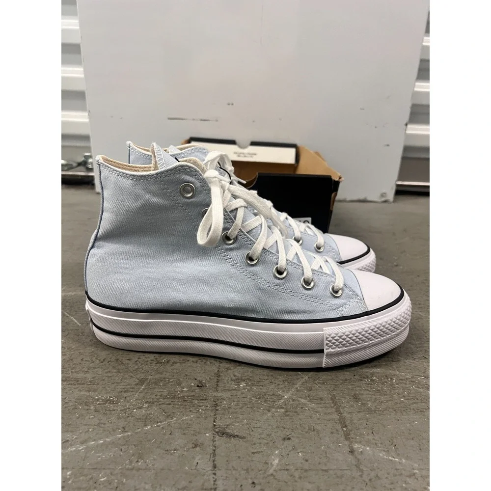 Converse Chuck Taylor All Star Lift Hi Sneakers Womens US 9 Blue Platform Shoes‎